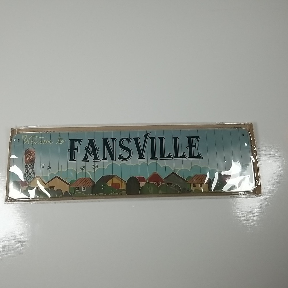 Welcome To Fansville Dr. Pepper Collectable Sign 15"x4" Home Décor NEW